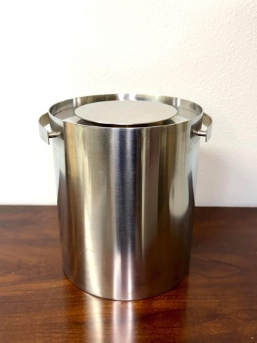 Vintage stainless ice bucket - vintage,